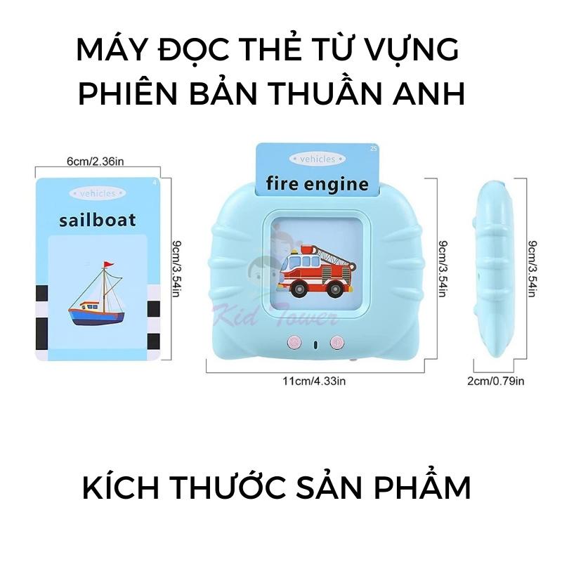 Máy đọc thẻ tiếng anh flashcard song ngữ Anh Việt cho bé loại 1 chính hãng