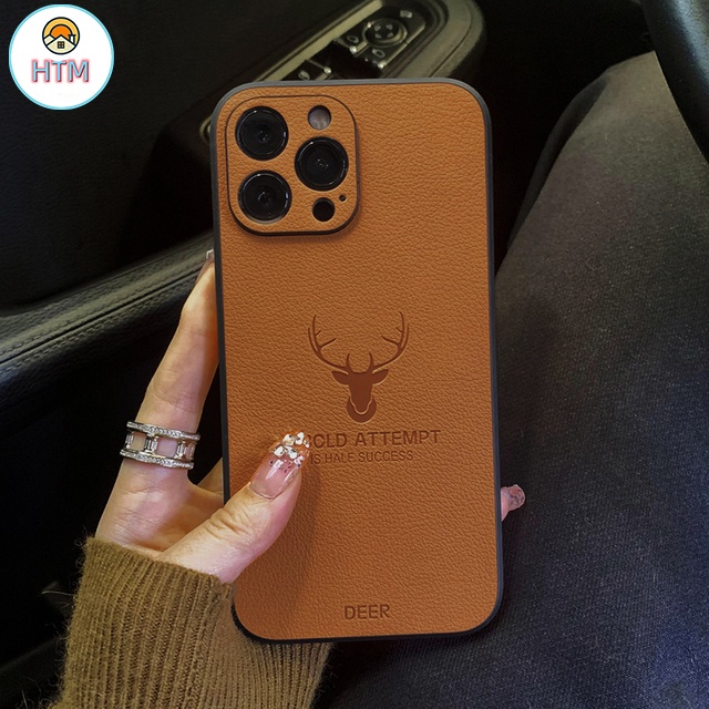 Ốp Điện Thoại Da Vintage Chống Sốc Bảo Vệ Camera Cho iPhone 13 12 11 Pro Max Promax XS Max XR X