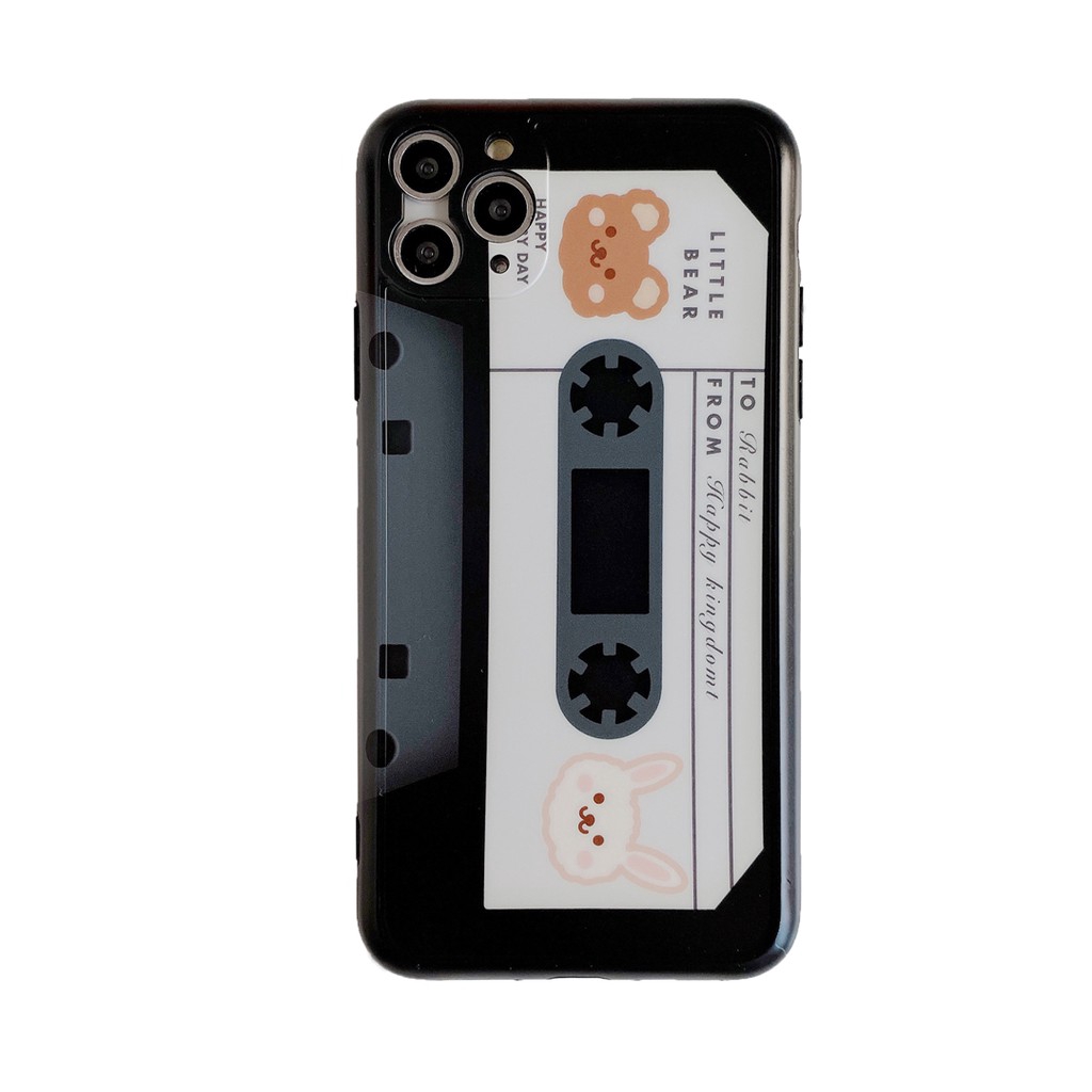 Ốp điện thoại nhựa mềm in hình cuộn băng cassette cho iPhone 11 PRO MAX 7/8plus SE2020 X/XS XR XSMAX