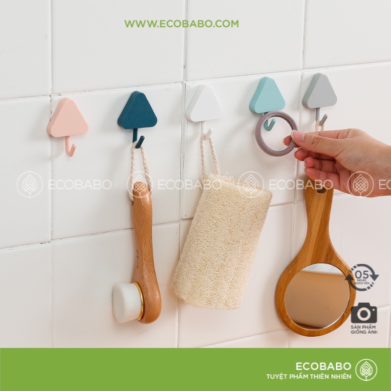Gương trang điểm gỗ tre với cầm tay và dây treo tiện dụng dễ dàng bỏ túi mang theo Ecobabo