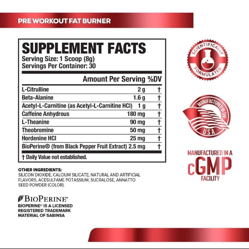 Jacked Factory Shred Pre-Workout Tăng Sức Mạnh Giảm Mỡ 2 in 1