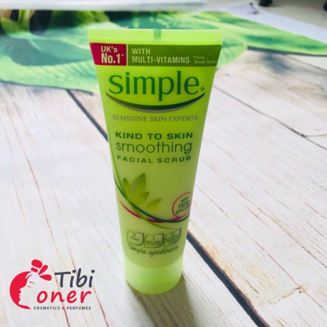 [Bill ảnh đính kèm]Tẩy Da Chết Simple Smoothing Facial Scrub – 75ml nhập khẩu từ uk