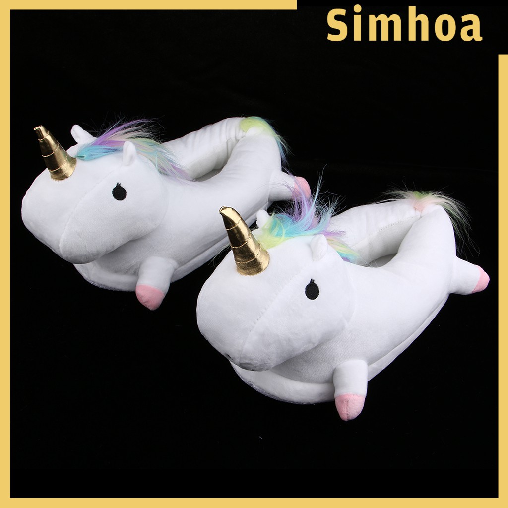 [SIMHOA] Dép Bông Đi Trong Nhà Hình Kỳ Lân Màu Tím Dễ Thương