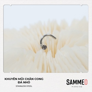 Khuyên mũi chân cong đá nhỏ