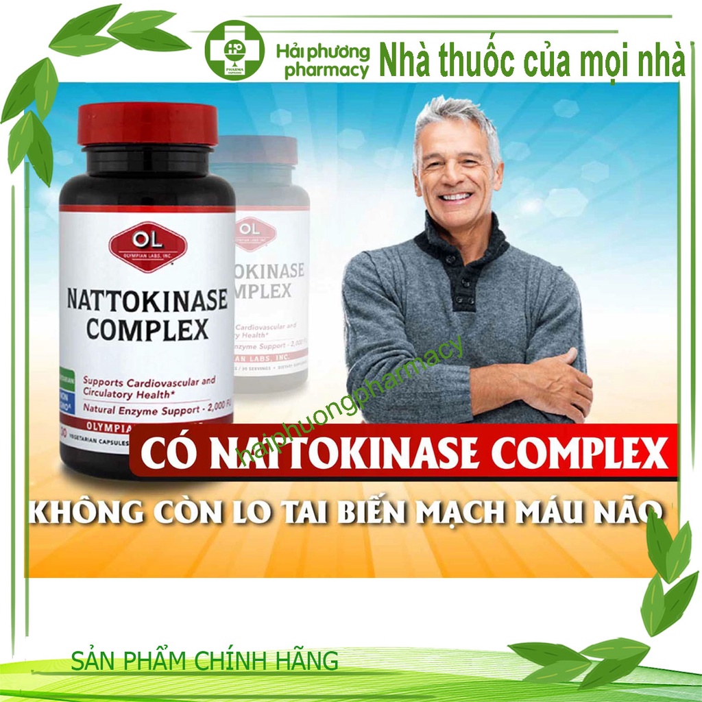 Viên Uống Olympian Labs Nattokinase Complex Hỗ Trợ Tránh Tai Biến Mạch Máu Não 30 Viên