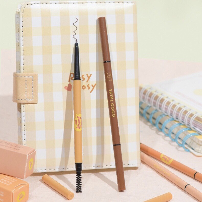 Bút Chì Kẻ Lông Mày GOGO TALES Đầu Tam Giác Siêu Mịn