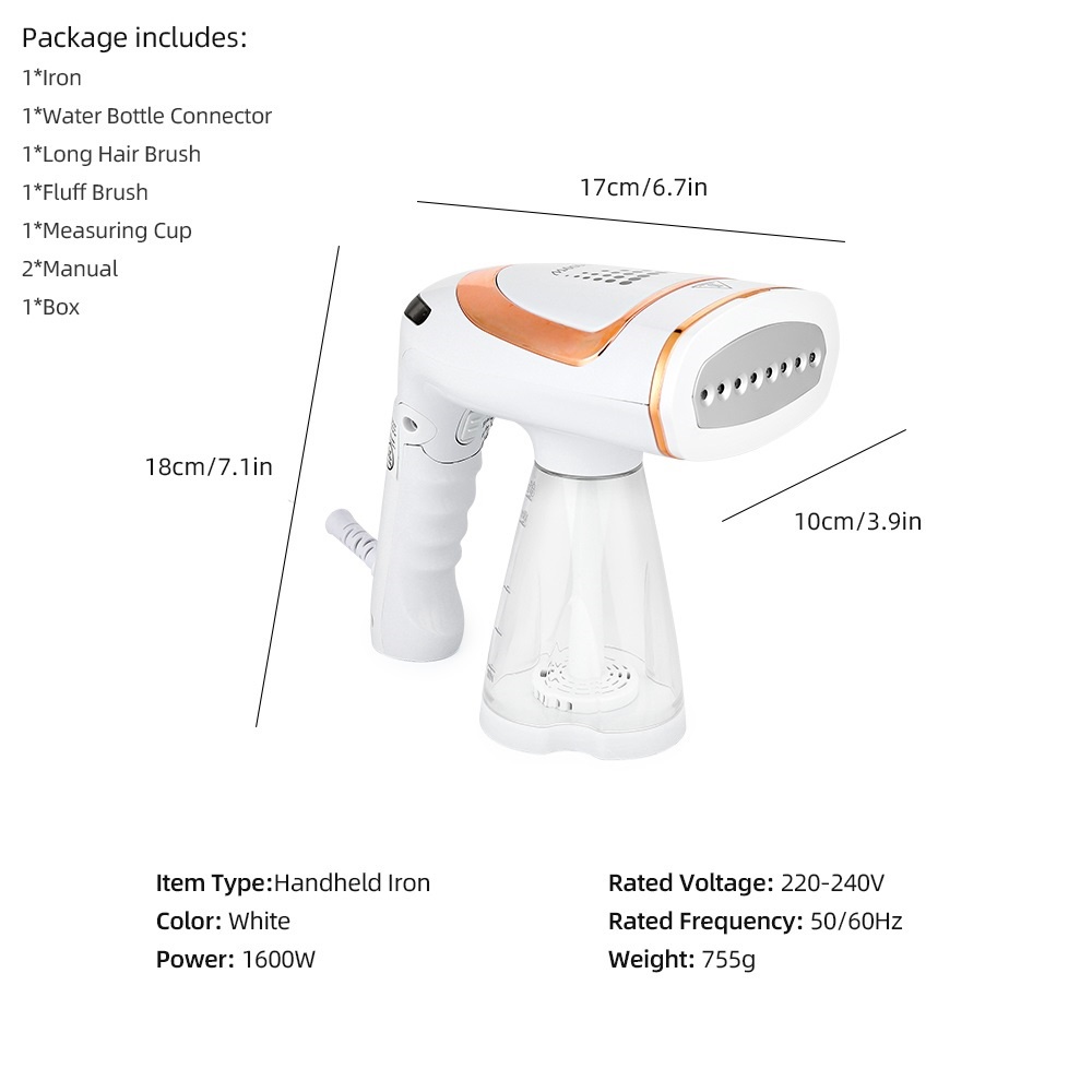 Bàn ủi hơi nước FOREVERLILY thiết kế cầm tay 1600W chất lượng cao