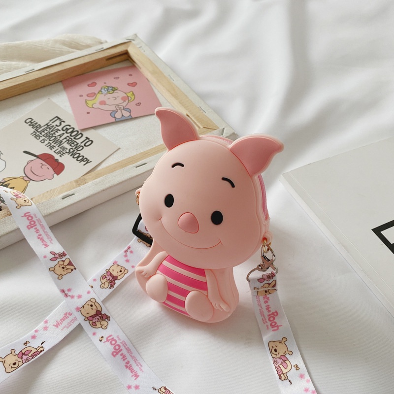 TÚI ĐEO CHÉO HOẠT HÌNH SILICON CHO BÉ- DOREMON- KITTY- THỎ- CHÓ- GẤU