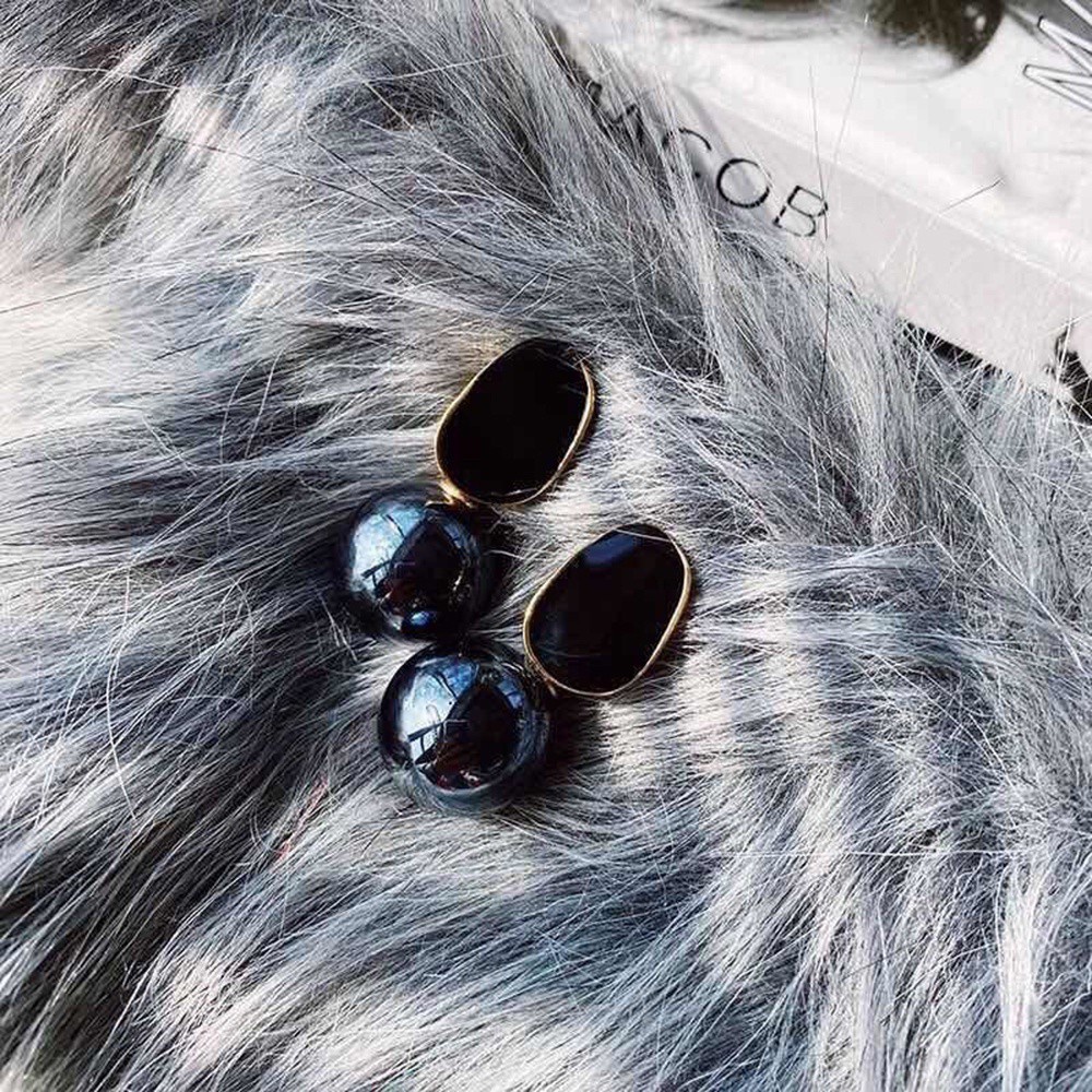 Khuyên Tai Dáng Dài Bằng Hợp Kim Đính Ngọc Trai Nhiều Màu Thời Trang Hàn Quốc Cho Nữ