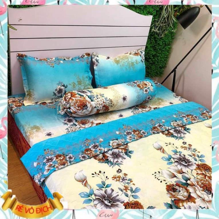 Gia Dụng Bộ chăn ra cotton 5 món cúc trắng