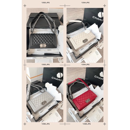 Túi xách nữ Chanel boy size 25 Full box