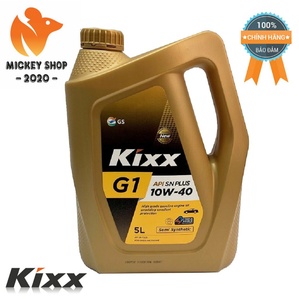 [ CAO CẤP ] Kixx G1 – Dầu động cơ xăng Kixx G1 API SN PLUS 5W30 - 10W40 ( 5L ) - CHÍNH HÃNG