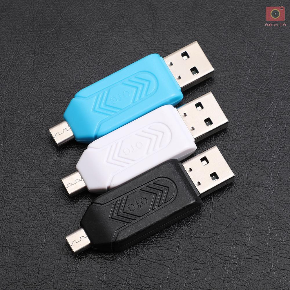 Đầu đọc thẻ nhớ otg type-c3.0 và Micro USB 2 trong 1 hỗ trợ thẻ TF có thể xoay được