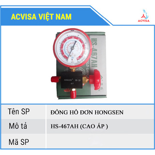 Đồng Hồ Gas Đơn Của Hongsen Hạ Áp, Cao Áp Model: HS-467AL / HS-467AH