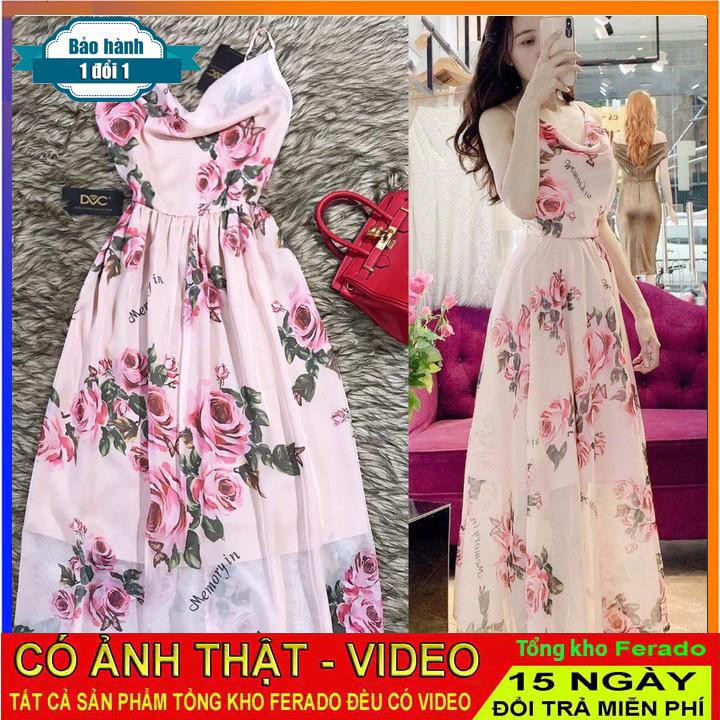 [ xả kho ] MiD Đầm hoa 2 dây V1026 Mie Design - kèm ảnh thật