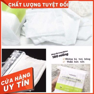 Bông tẩy trang ⚜️FREESHIP⚜️ Bông miniso Nhật 180 miếng