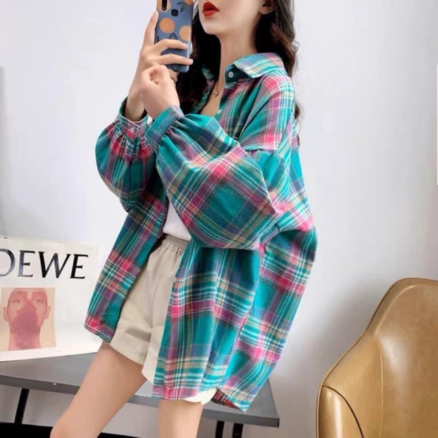 Áo sơ mi kẻ ZR⚡️2 màu