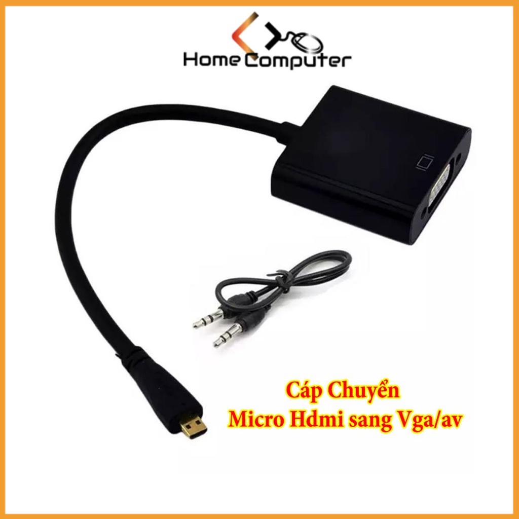 SIEU KHUYẾN MẠI Cáp Chuyển Đổi - Cáp Chuyển Micro Hdmi ra Vga/AV Full HD Có Hỗ Trợ Âm Thanh