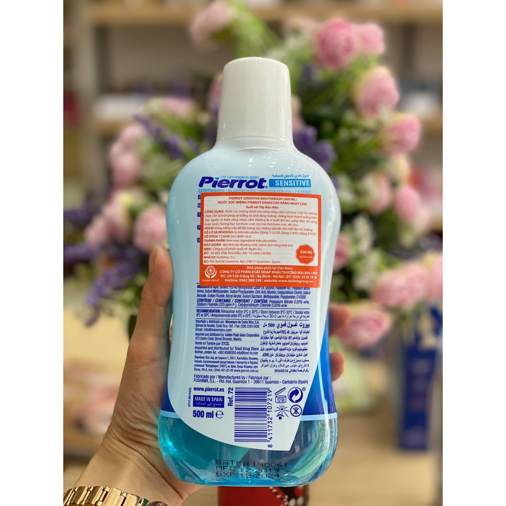 [MUA 2 TẶNG THÊM 1] Nước súc miệng cho răng nhạy cảm Pierrot 500ML