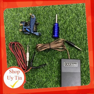 giá rẻ kịch sàn - Bộ combo máy xăm + tay cầm + bàn đạp + dây móc