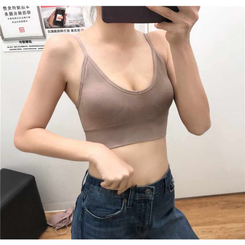 Áo bra cotton thun len tăm khoét lưng chữ U xuất Nhật siêu đẹp B02 | BigBuy360 - bigbuy360.vn