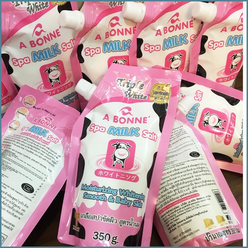 Muối tắm sữa bò tẩy tế bào chết A Bonne Spa Milk Salt Thái Lan 350gr DANA