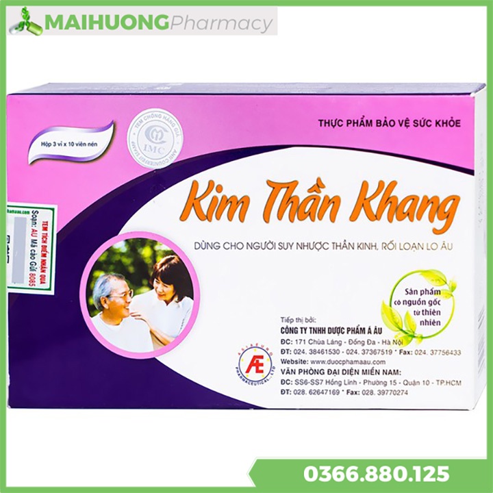 [Chính hãng ,Mua 6 Tặng 1] Kim Thần Khang hộp 30 viên , Tăng Cường Lưu Thông Máu , Giúp Dưỡng Tâm An Thần.