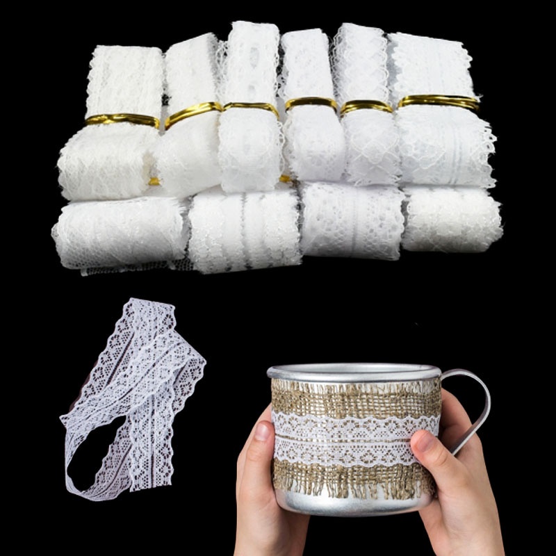 Cuộn Vải Ren cotton 28 Phong Cách 10M Tự May Quần Áo Trang Trí Nhà Cửa