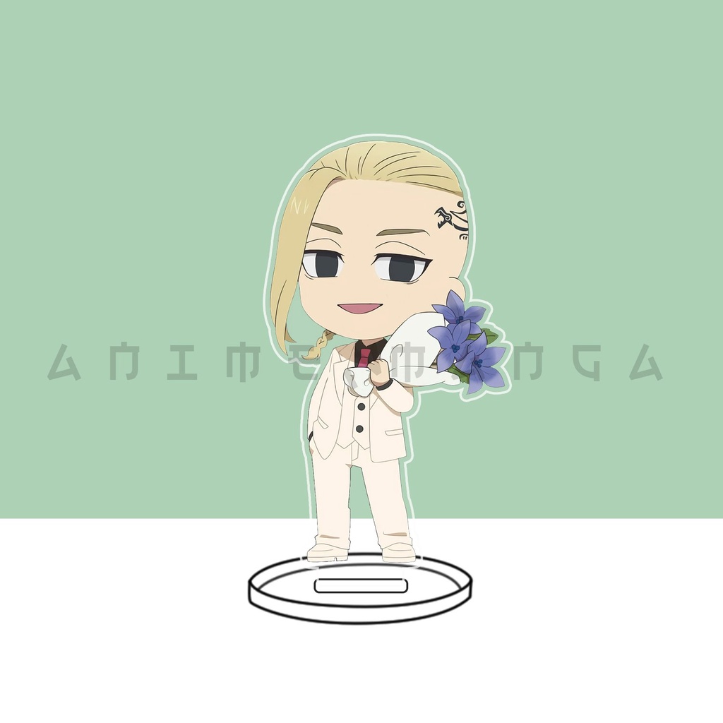Mô Hình tokyo revengers nhân vật mikey draken chibi Acrylic trang trí góc học tập bàn làm việc