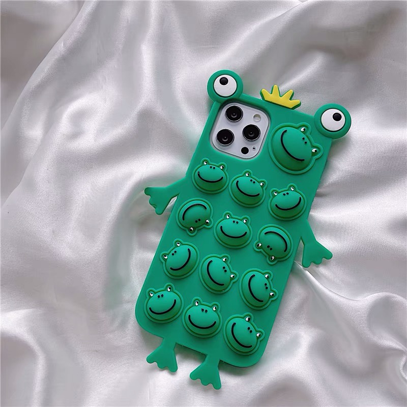 Ốp Điện Thoại Silicon Hình Chú Ếch 3D Cho For Iphone 11 7plus 8plus 12pro Max X Xs Max Xr 12 12pro 6 6s 6plus 6splus