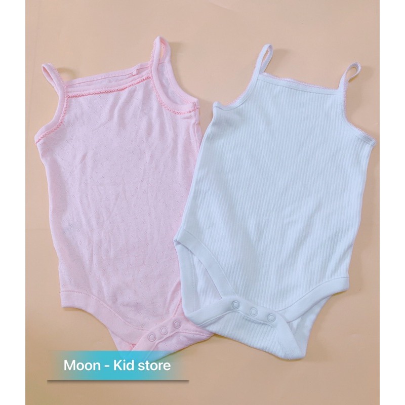 Bộ bodysuit / body chip 2 dây cho bé gái