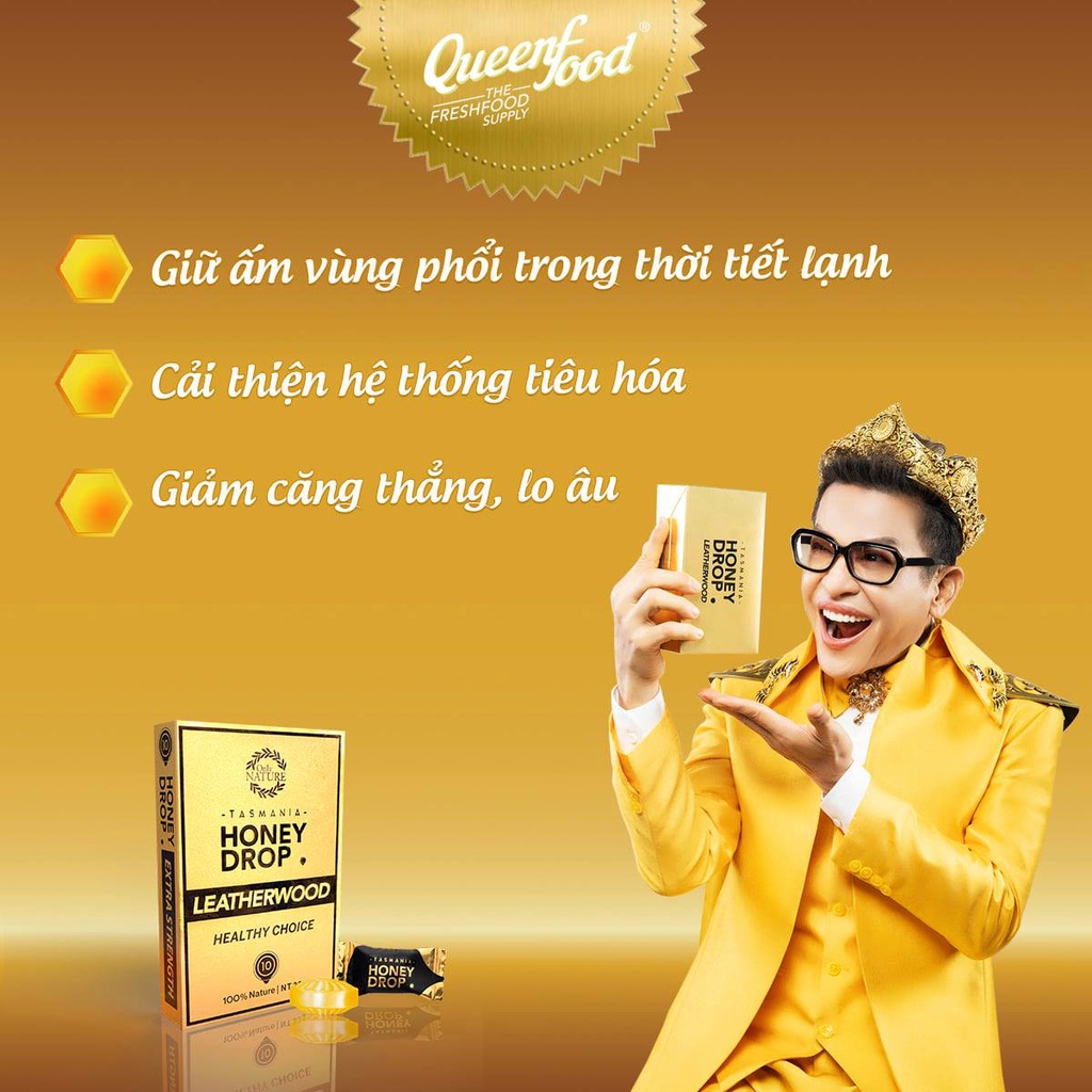 Kẹo sả nhân mật ong- Honey Drop Leatherwood 33gr