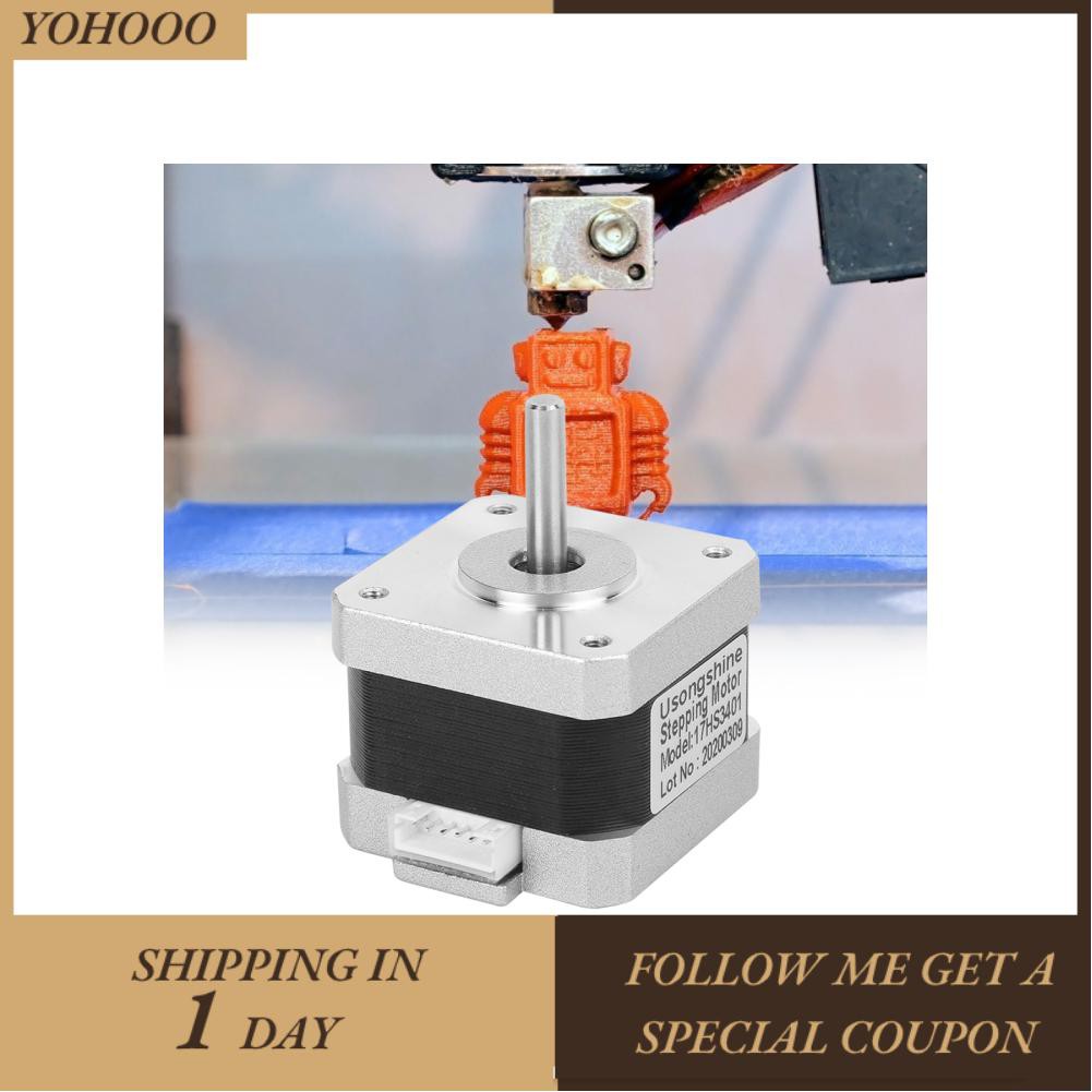 Động Cơ Bước Yohoo Qianmei Nema 17 Kèm Dây Cáp 4 Pin 17hs3401 Cho Máy In 3d