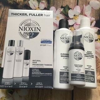 Bộ Kit Nioxin 2 gội xả tinh chất ngăn rụng làm dày tóc 300mlx2+100ml