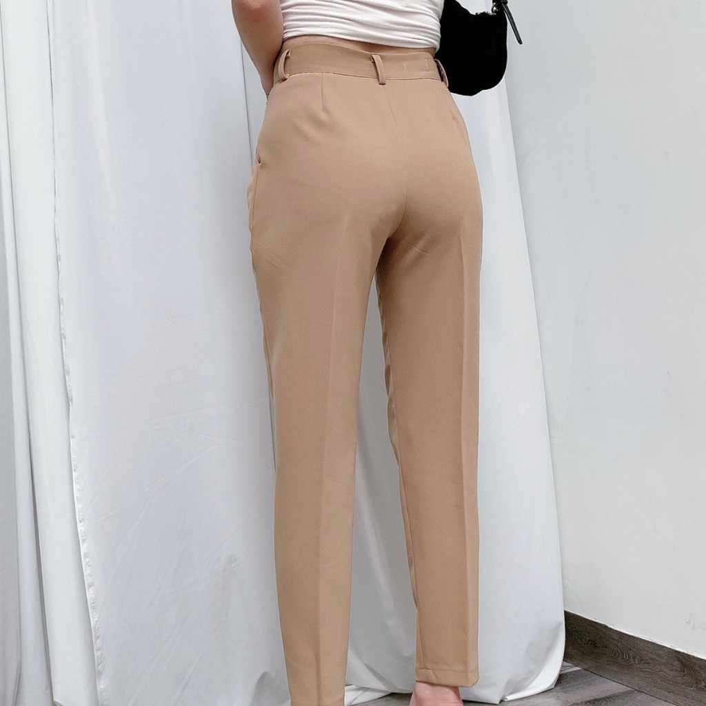 Quần baggy nữ lưng cao công sở đi học bigsize T18 STORE  QT03