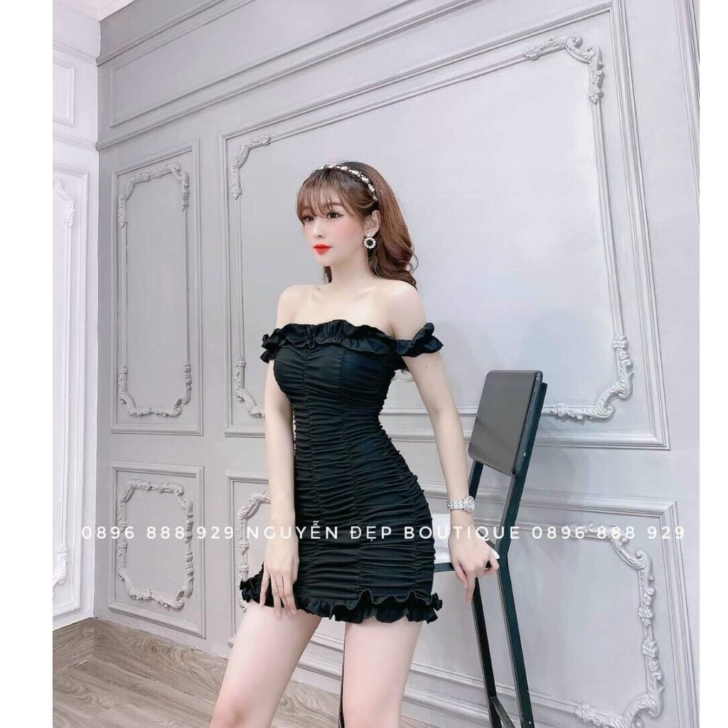 Đầm váy umi phối lụa ôm body quyến rũ đa sắc màu ( đen, cam, trắng ) cho quý cô dạo phố, dự tiệc | BigBuy360 - bigbuy360.vn