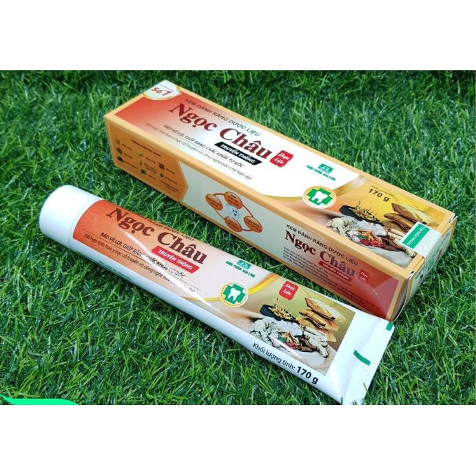Kem đánh răng Ngọc Châu truyền thống  - Kem đánh răng dược liệu làm sạch răng lợi và an toàn