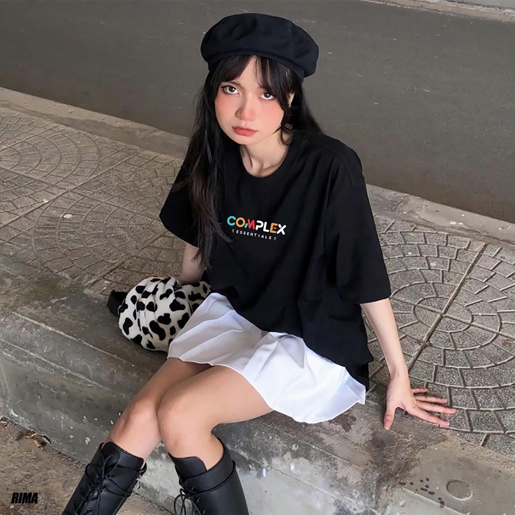 Áo Thun Tay Lở COMPLEX Phông Rộng Nam Nữ Unisex Cotton Cao Cấp Đẹp Freesize Hình Trắng Đen Xanh Navy Họa Tiết RIMA