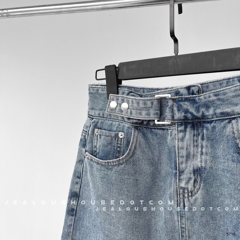[Mã FADIRECT20 giảm 20K đơn 150K] Chân váy denim cạp có đai cúc bấm 5719 | BigBuy360 - bigbuy360.vn