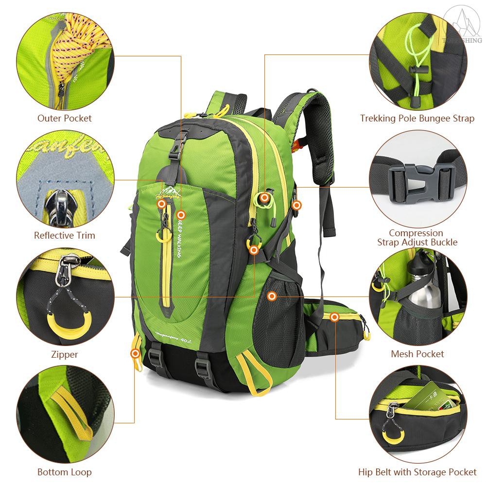 TREKKING Ba Lô Dã Ngoại Chống Nước Dung Tích 40l