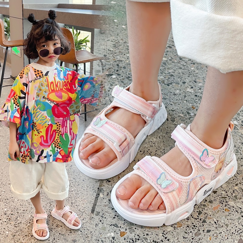 Dép Sandal Bé Gái 1-6 Tuổi Siêu Nhẹ Chống Trơn Trượt Phong Cách Công Chúa D49