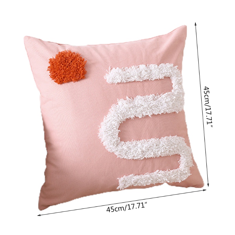 Vỏ Gối Hình Vuông Họa Tiết Hình Học Phong Cách Boho Hiện Đại