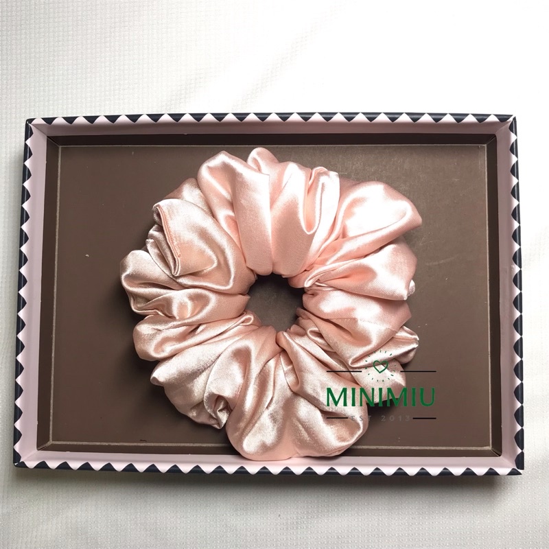 Dây buộc tóc Scrunchies xếp li dày, chun co giãn tốt, dây cột tóc 100% handmade