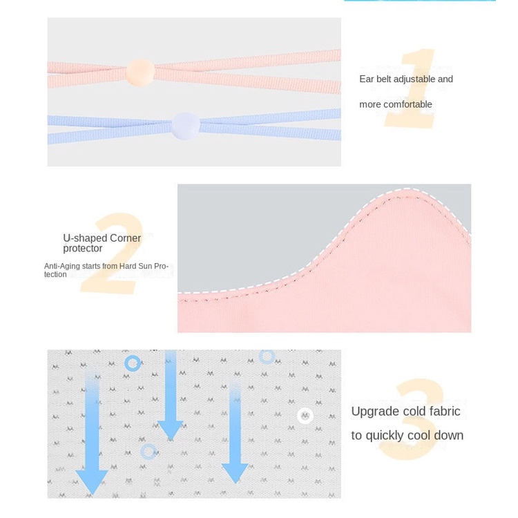 Mặt Nạ Lụa Băng Bảo Vệ Toàn Diện Khuôn Mặt Chống Nắng UPF50+ Chống Tia UV Cho Nam Và Nữ