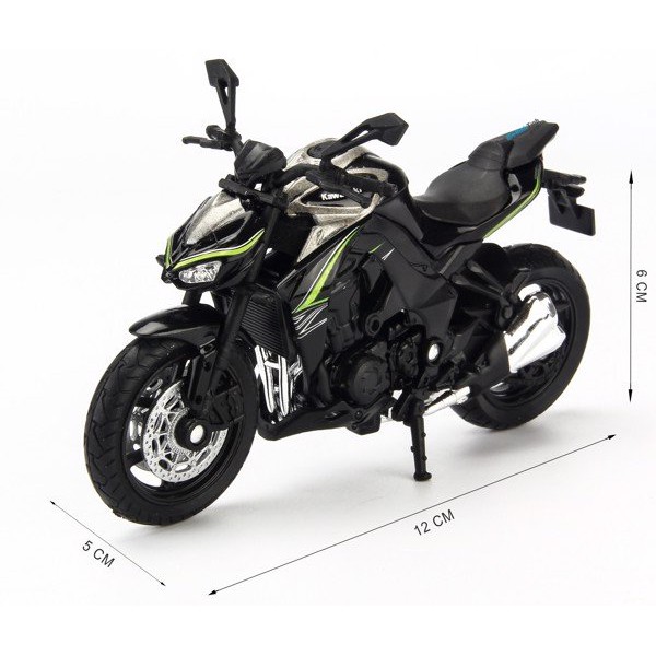 [Mã TOYJAN hoàn 20K xu đơn 50K] Mô hình moto Kawasaki Z1000 R Green 1:18 Welly