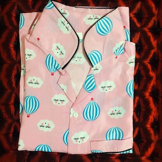 Bộ ngủ kate Thái pijama ( quần đùi, áo cộc )