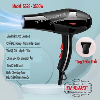 ❤XẢ LỖ❤️ Máy Sấy Tóc 2 Chiều Nóng Lạnh Công Suất Lớn 3500W-TH_5528 Có Đèn Led ( tặng kèm đầu thổi)