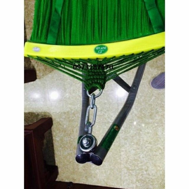 (Sale sốc)Lưới  võng xếp  duy lợi kèm gối  ( cỡ  lớn  loại 18 lỗ không kèm  theo khung)