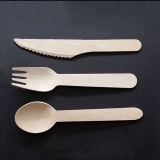 100 muỗng nĩa gỗ