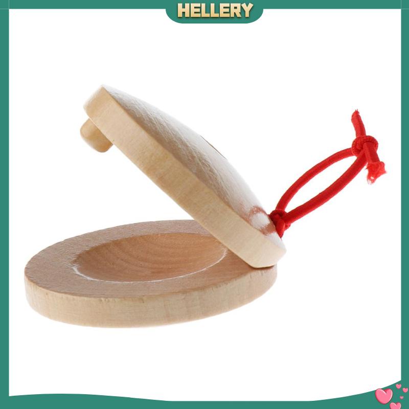 1 Cặp Nhạc Cụ Castanet Bằng Gỗ Cho Bé